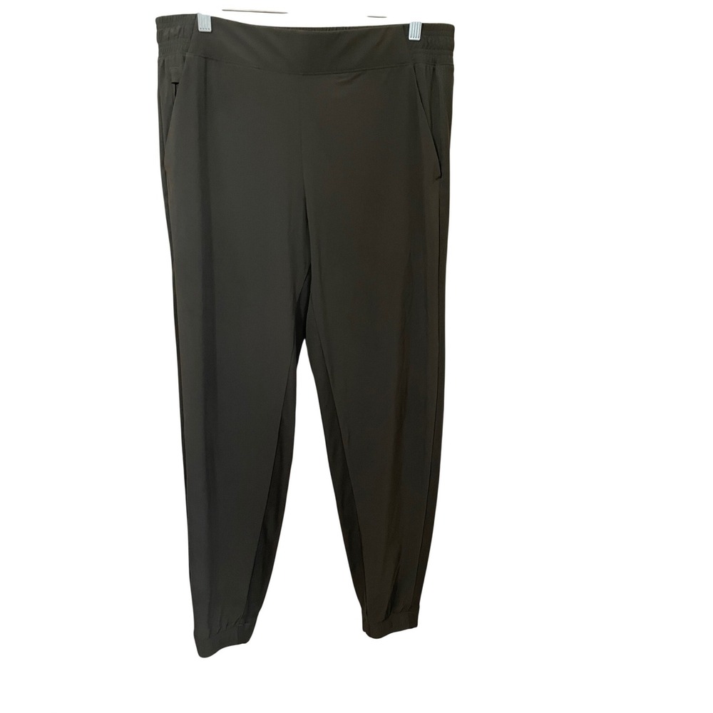 Athleta Brooklyn Jogger Olive Green Pants Women 14T Tall Travel Athleisure